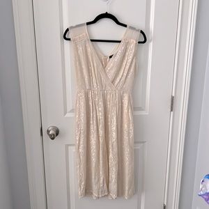 NWT French Connection Riviera Mist Sequin Sleeveless Dress (winter white size 2)